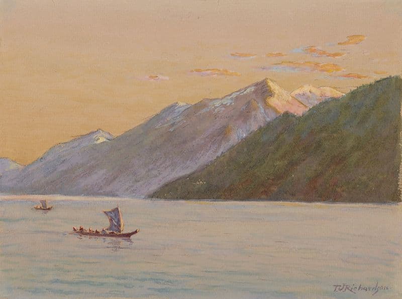 Near the Fiord (19th century) as a canvas print
