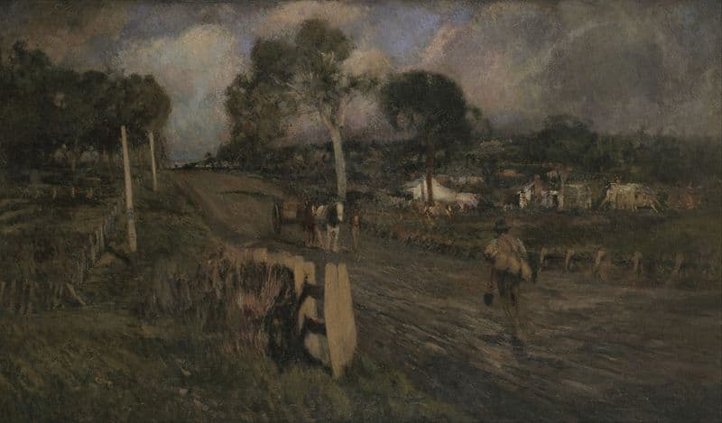 Nearing the township as a canvas print