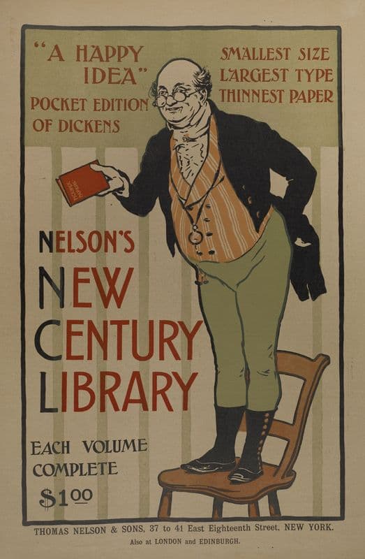 Nelson’s new century library (1895-1911) as a canvas print