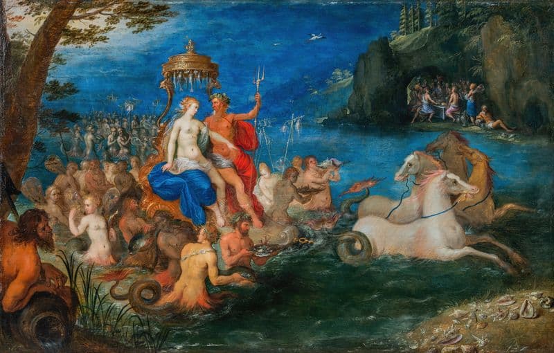 Neptune and Amphitrite (1600s) as a canvas print