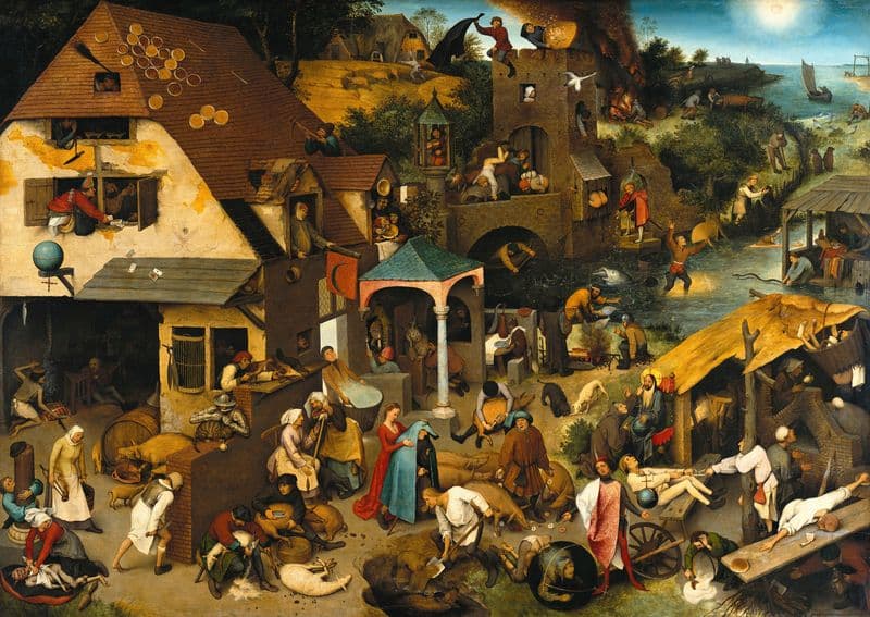 Netherlandish Proverbs as a canvas print