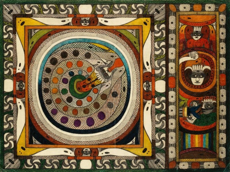 Netz=Schlange, vom Wili=Wald,=Skt. Adolf=Thurm,=Hoof=Ring,=Uhrwald, in Amerika as a canvas print