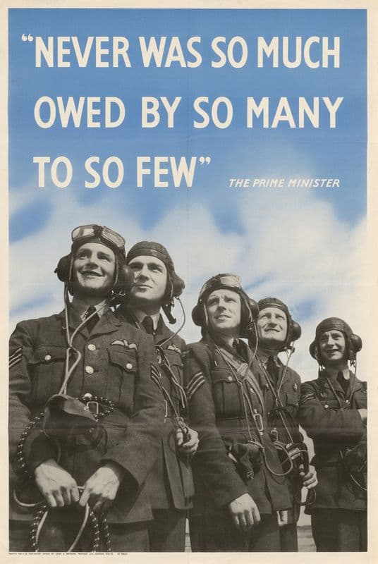 Never Was So Much Owed By So Many to So Few as a canvas print