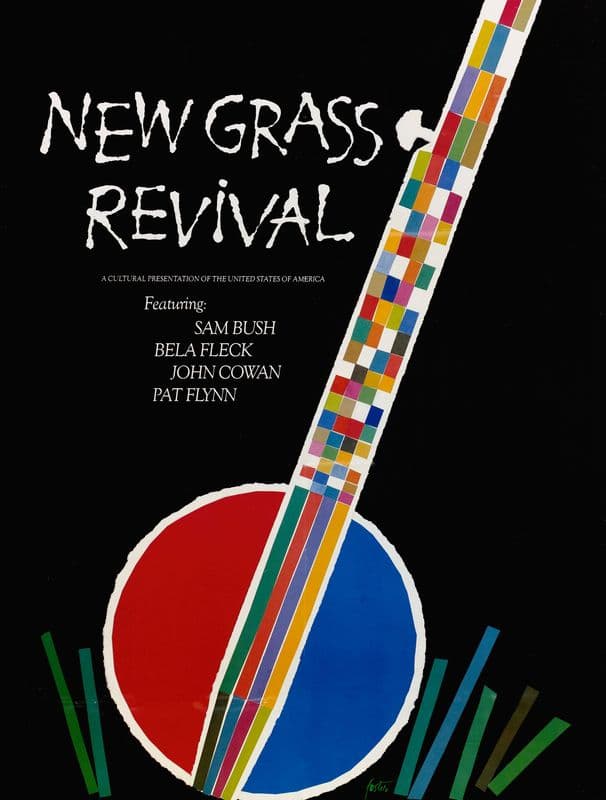 New Grass Revival Featuring Sam Bush, Bela Fleck, John Cowan, Pat Flynn. as a canvas print