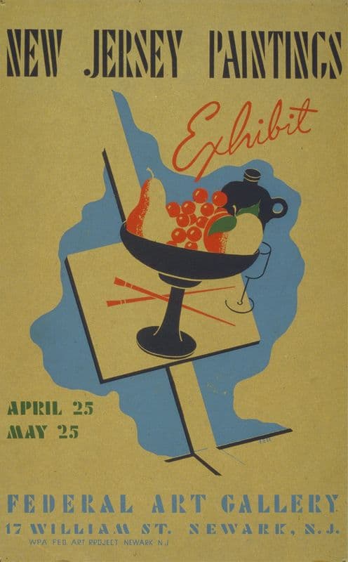 New Jersey paintings exhibit (1936-1939) as a canvas print