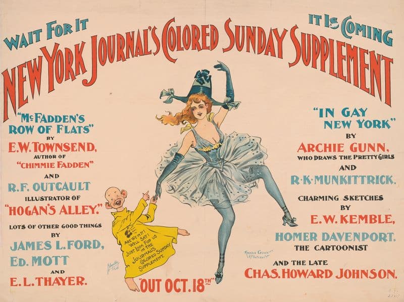 New York Journal’s colored Sunday supplement as a canvas print