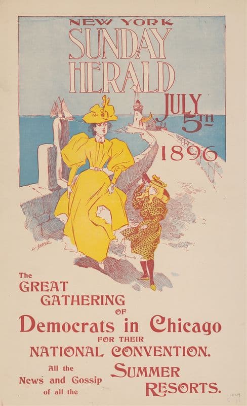 New York Sunday Herald, July 5th 1896. as a canvas print