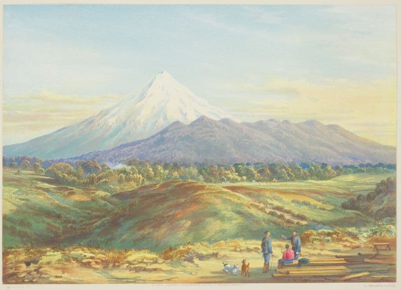 New Zealand Graphic and Descriptive. Mt Egmont. as a canvas print