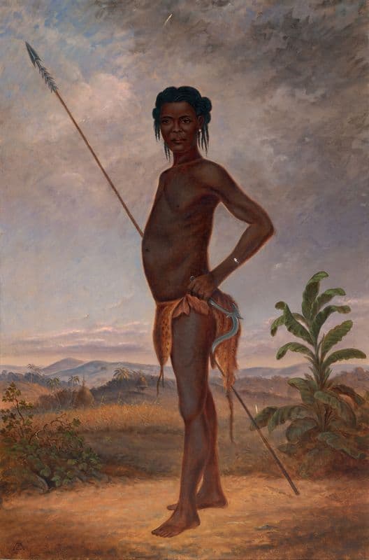 Niam-Niam Man (ca. 1893) as a canvas print