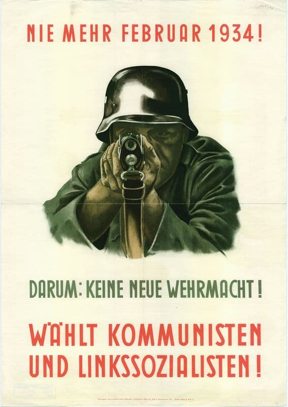 Nie mehr Februar 1934 – Darum, keine neue Wehrmacht! as a canvas print