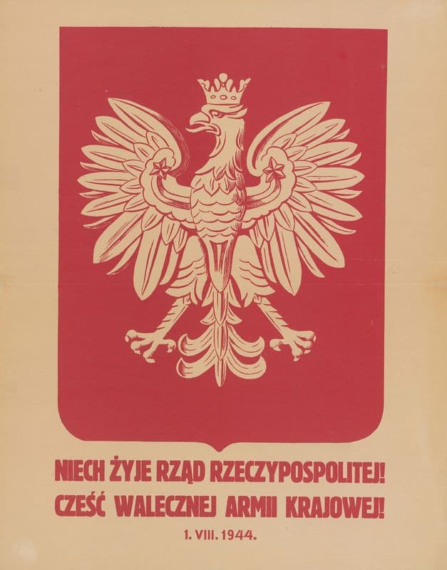 Niech żyje Rząd Rzeczypospolitej! Cześć walecznej Armii Krajowej! ; 1.VIII.1944 as a canvas print