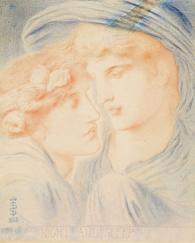 Night and Sleep as a canvas print