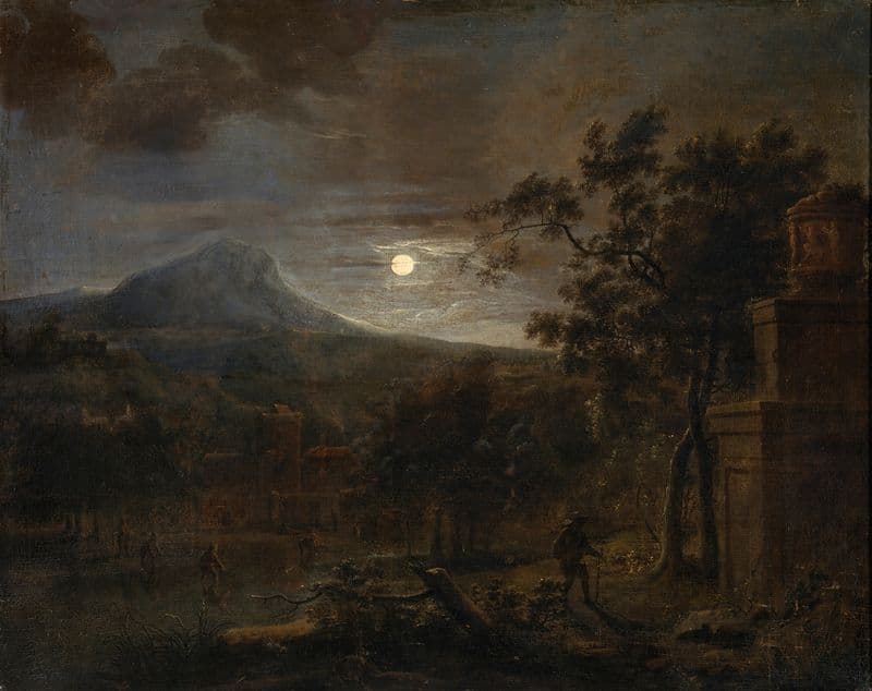 Night Scene with Poachers (1770s) as a canvas print