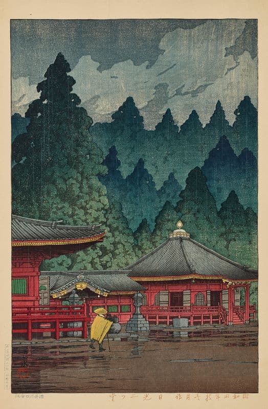 Nikko Futatsudo (Futatsu Hall in Nikko) as a canvas print