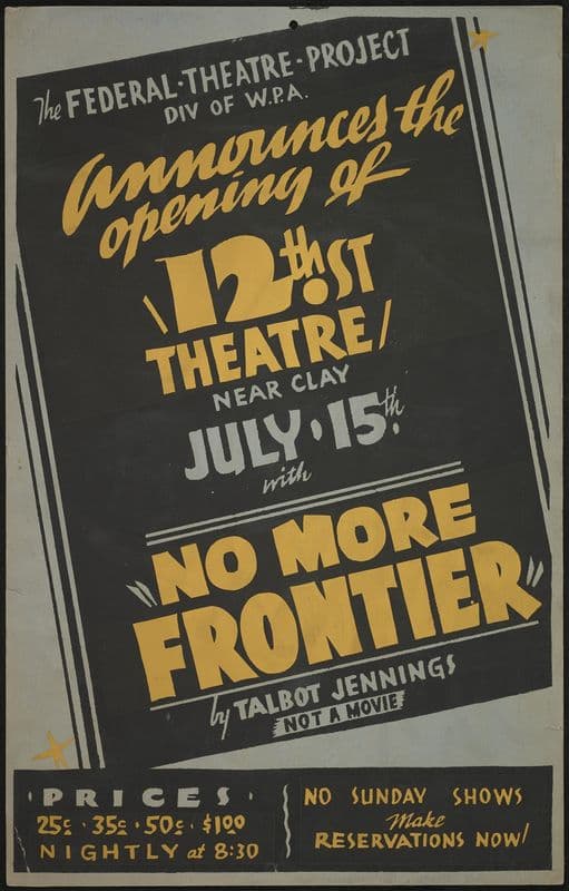No More Frontier (1934-1943) as a canvas print
