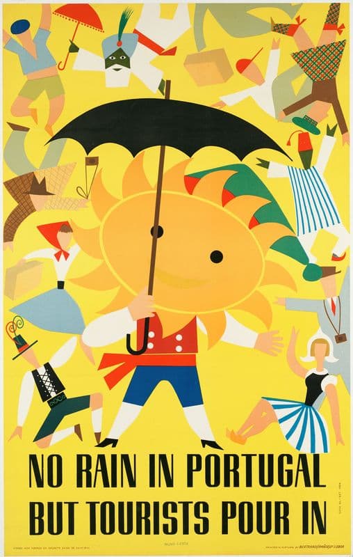 No rain in Portugal but tourists pour in as a canvas print
