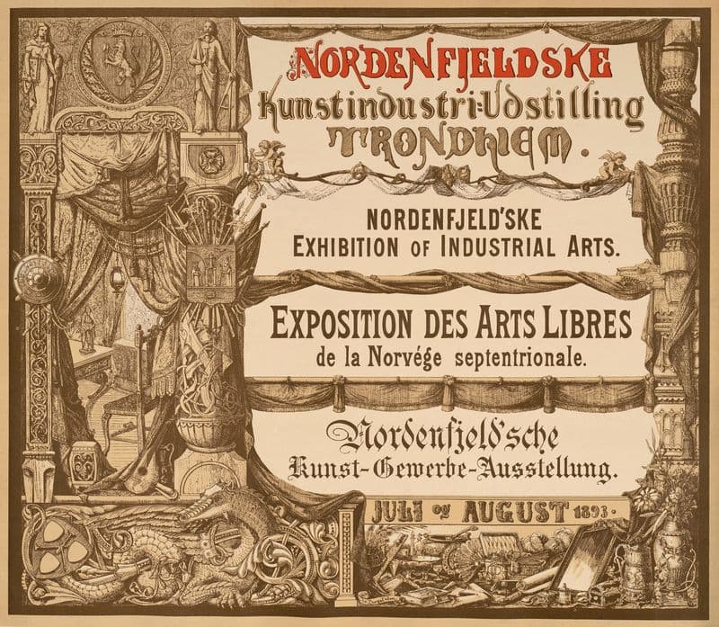 Nordenfjeldske Kunstindustri-Udstilling Trondhjem as a canvas print