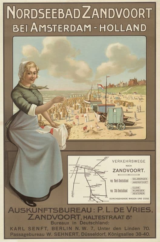 Nordseebad Zandvoort bei Amsterdam – Holland (1895-1905) as a canvas print