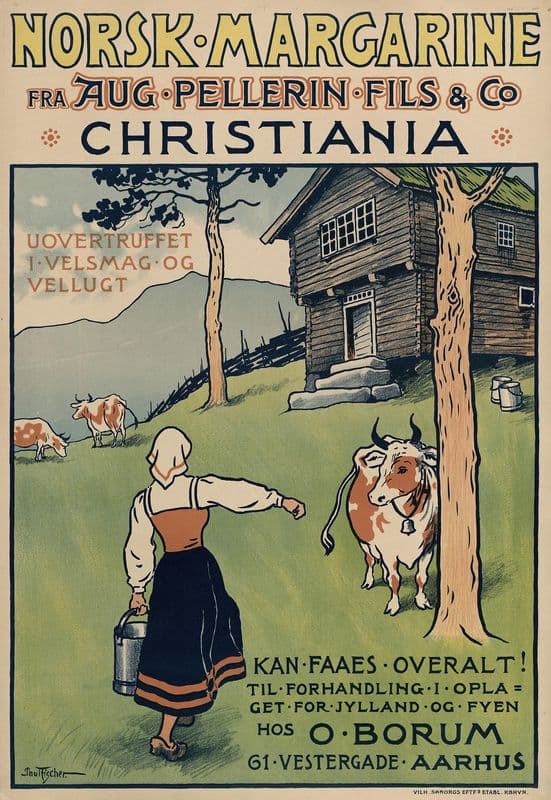 Norsk Margarine fra Aug. Pellerin Fils & Co. Christiania as a canvas print