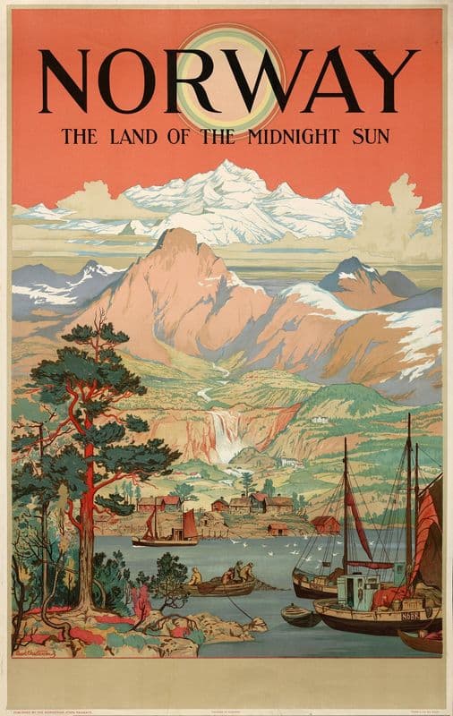 Norway – the land of the midnight sun as a canvas print