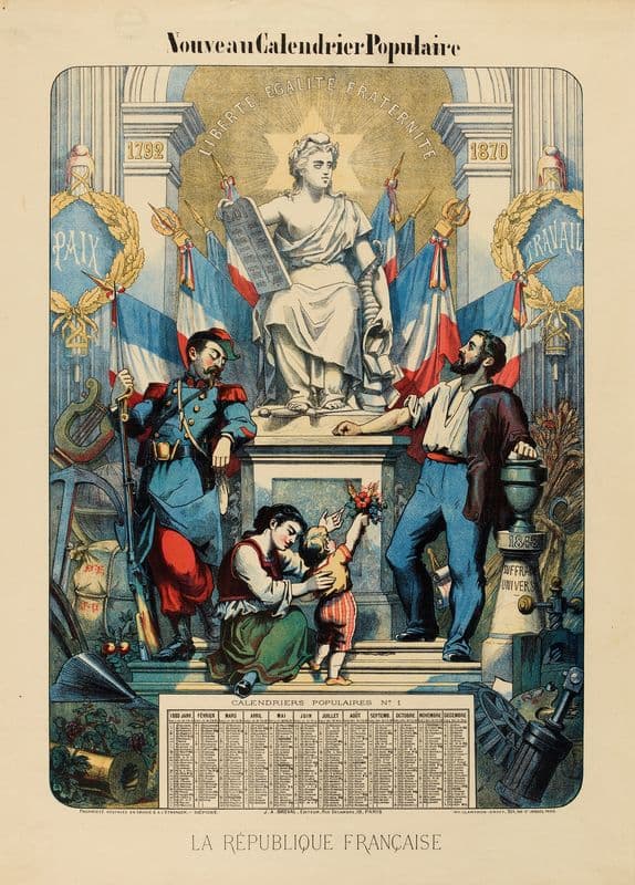 Nouveau calendrier populaire as a canvas print