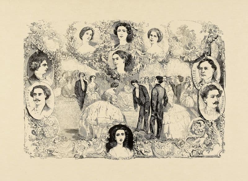 Nouveau quadrille dansé à la suite du banquet offert à Mlle Taglioni par les artistes choréographiques de l’Opéra as a canvas print