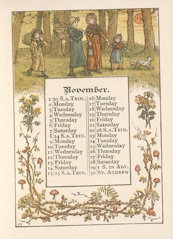 November as a canvas print