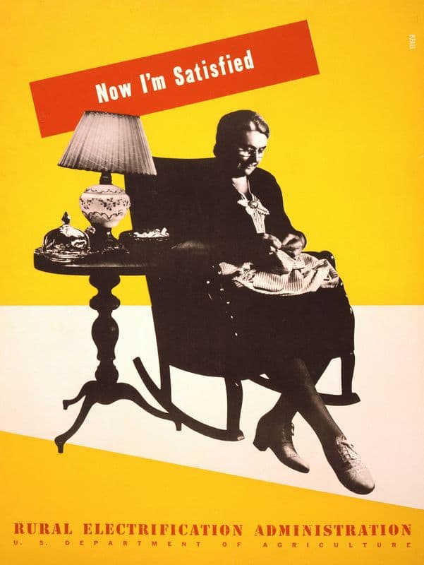 Now I’m satisfied Rural Electrification Administration, U.S. Department of Agriculture. as a canvas print