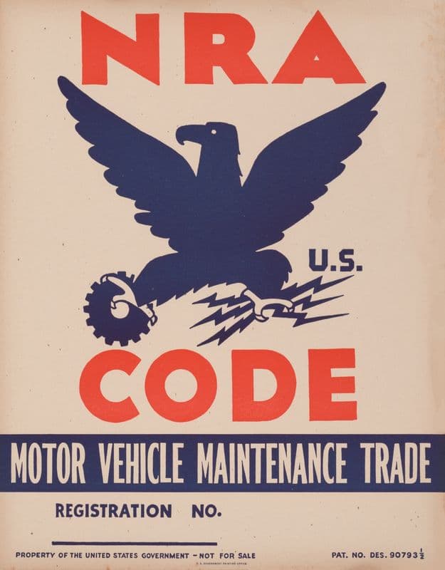 NRA – U.S. code – motor vehicle maintenance trade as a canvas print