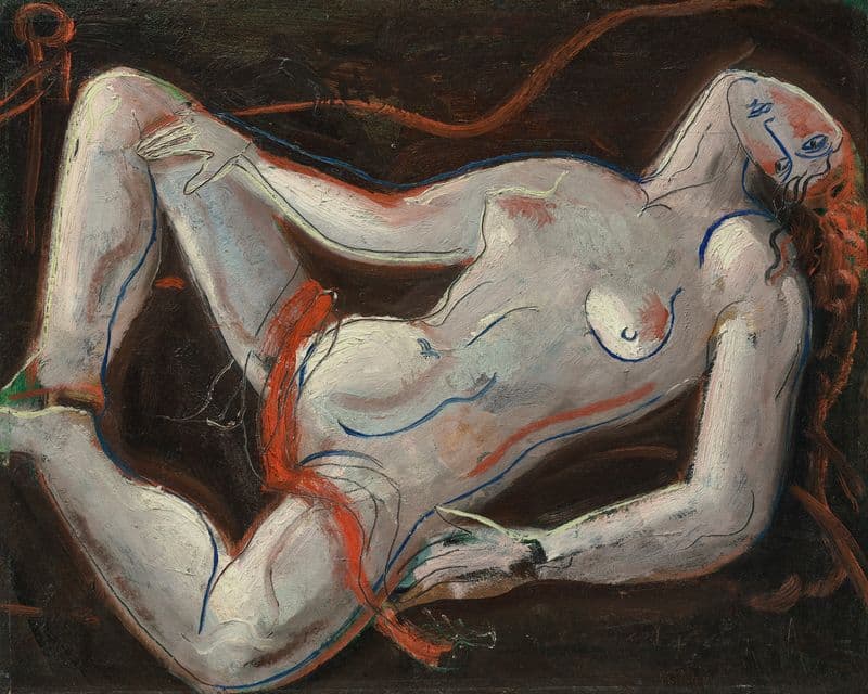 Nude (circa 1925) as a canvas print