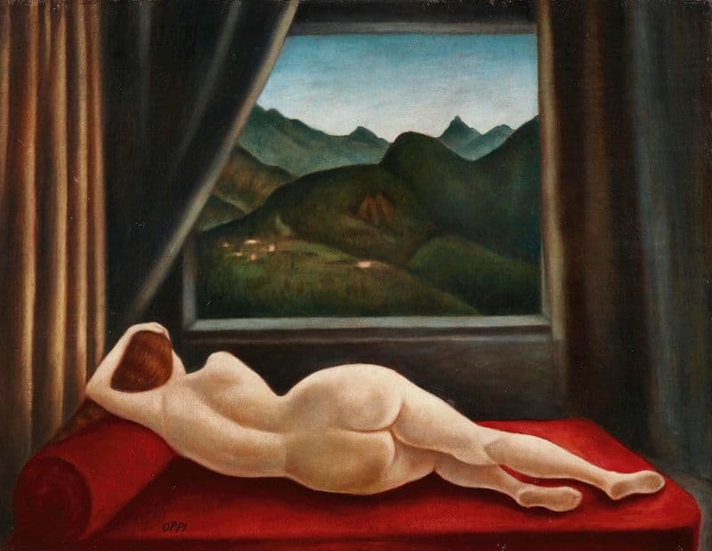 Nudo sdraiato con finestra as a canvas print