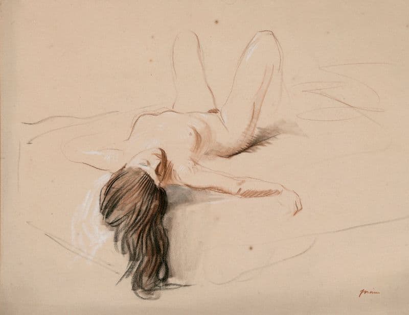 Nue au lit as a canvas print