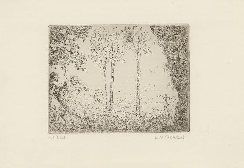 Nymphes et Faunes as a canvas print