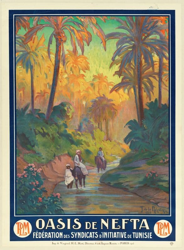 Oasis de Nefta. Fédération des syndicats d’initiative de Tunisie. PLM as a canvas print