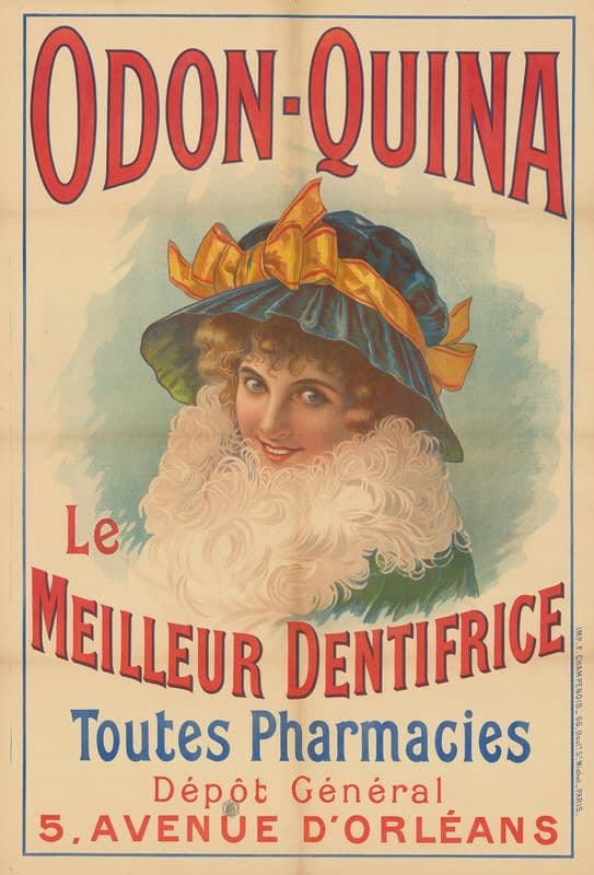 Odon-Quina, le meilleur dentifrice. Toutes pharmacies as a canvas print