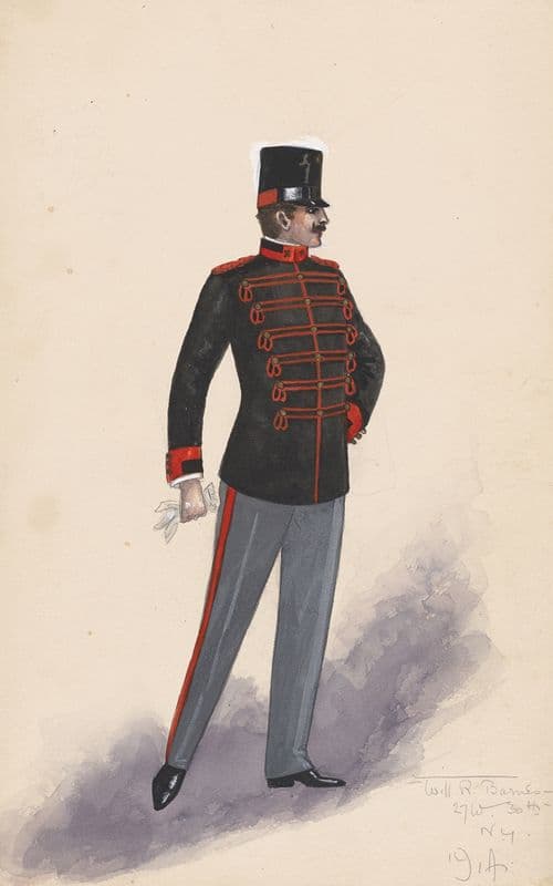 Officer costume as a canvas print