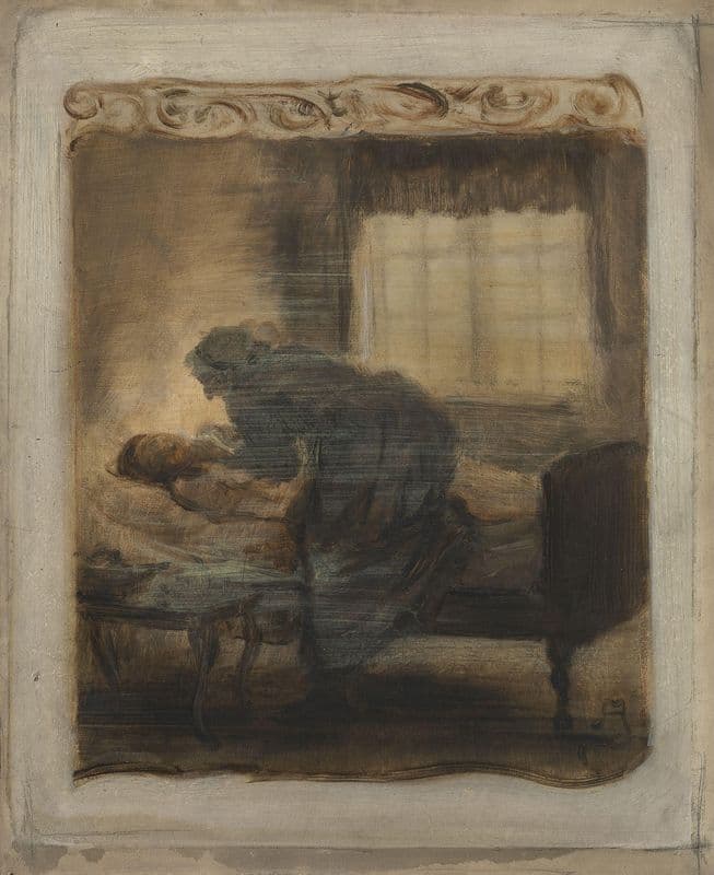 Og dybere bøjede Heksen sig ned over den hvide hals… (1889 - 1890) as a canvas print