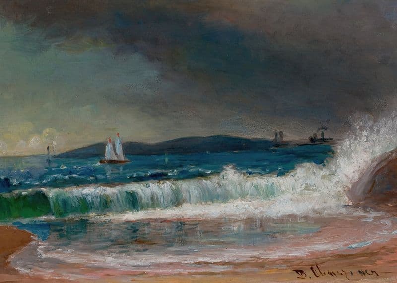 Oil Study for Seascape as a canvas print