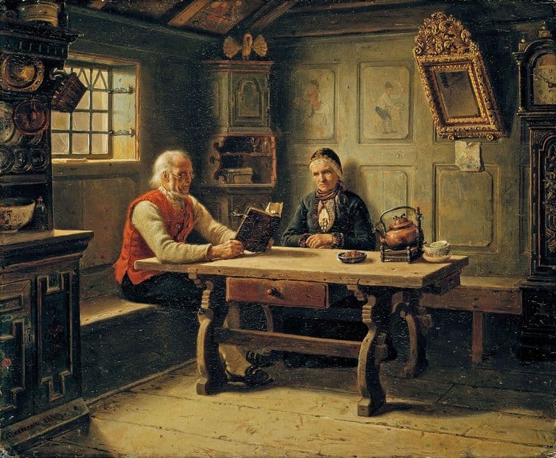 Old Age Solitude as a canvas print