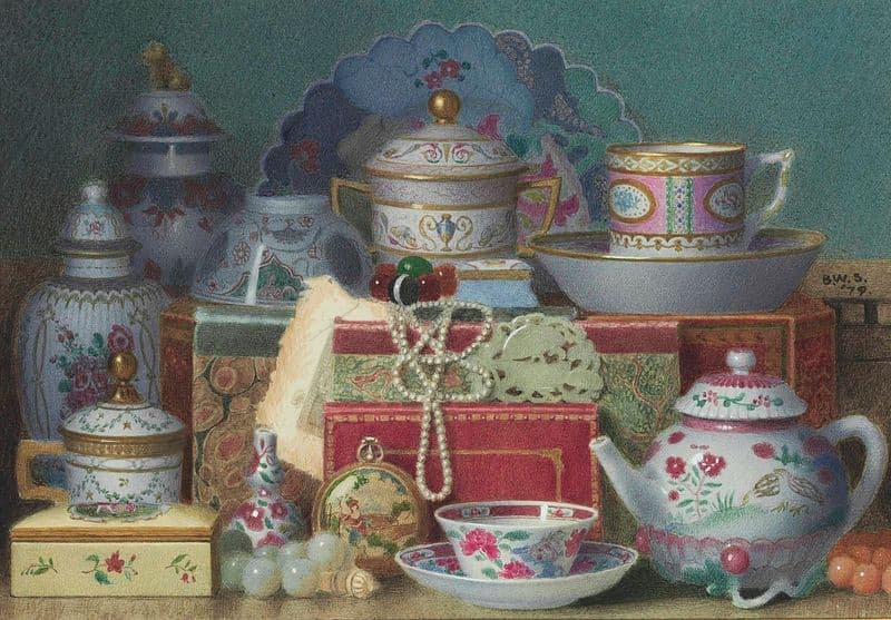 Old China as a canvas print