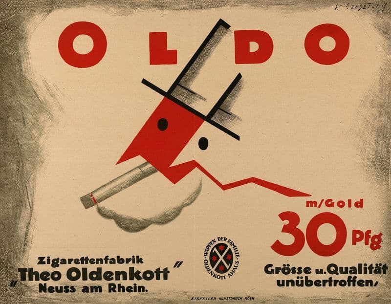 Oldo. Zigarettenfabrik ‘Theo Oldenkott’ Neuss am Rhein as a canvas print
