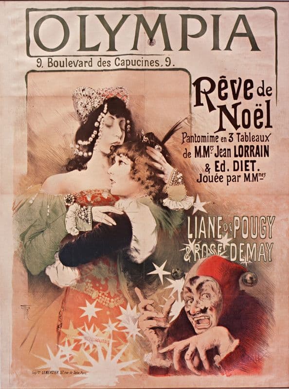 Olympia, Rêve de Noël, pantomime en 3 tableaux avec Liane de Pougy et Rose Demay as a canvas print