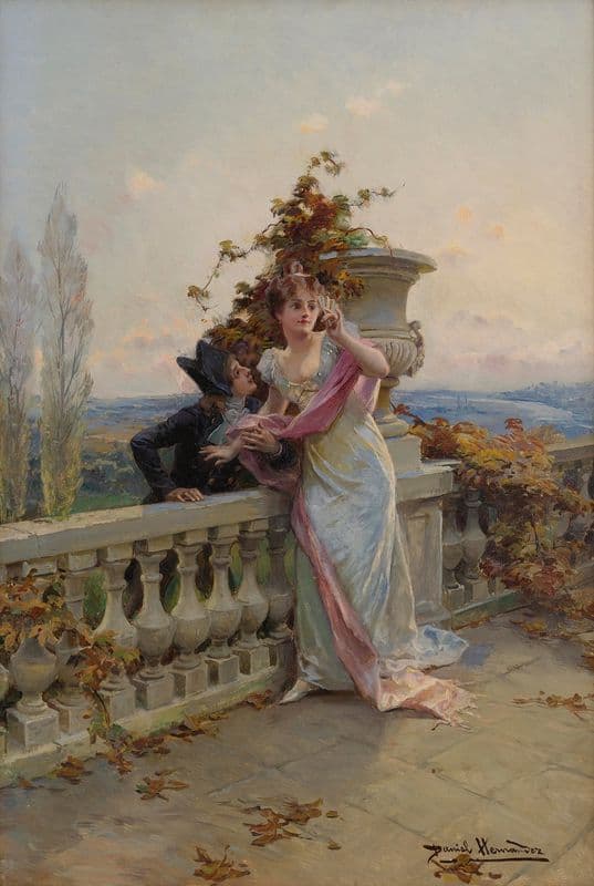 On The Balcony as a canvas print