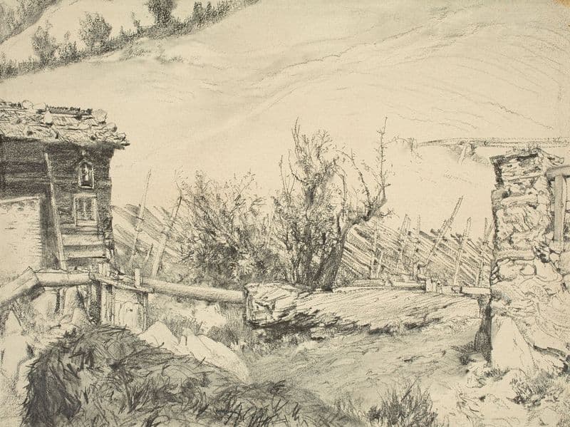 On the Mountainside (Circa 1872-74) as a canvas print
