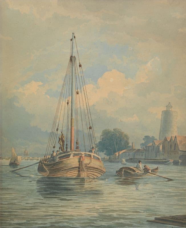 On the Thames as a canvas print