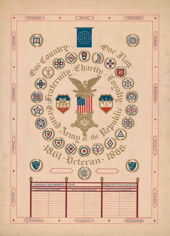 One country, one flag, Grand Army of the Republic as a canvas print