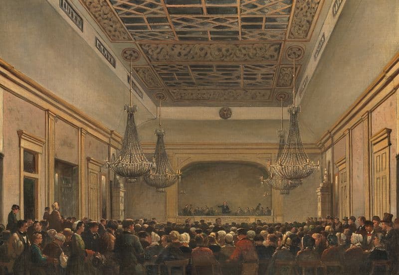Opening of the new building of the Maatschappij voor de Werkende Stand, 13 June 1883 as a canvas print