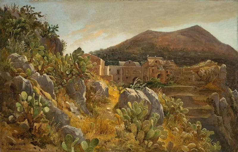 Opuntienhügel auf Capri as a canvas print