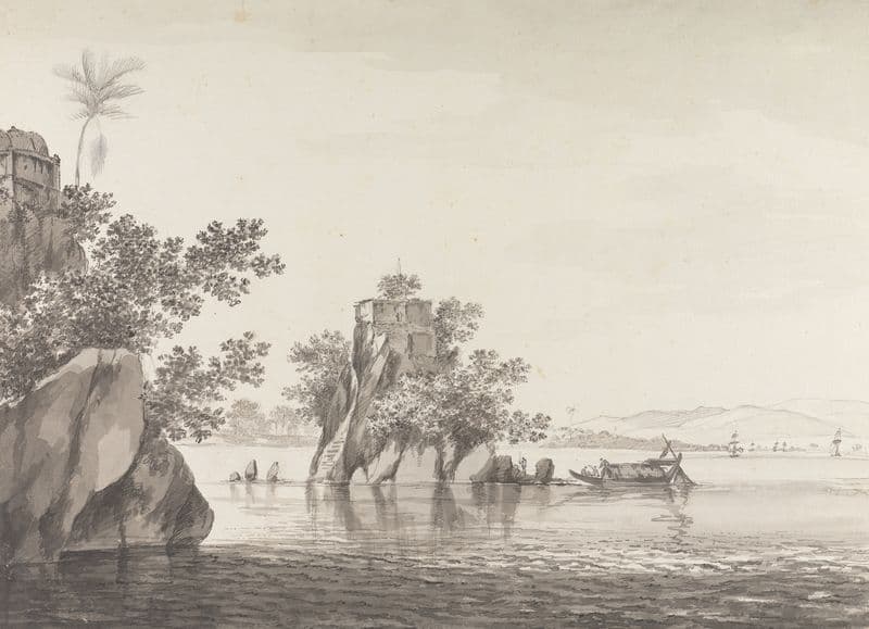 Original Drawings for Choix de Vues de L’Inde and Others Pl.48 (1780-1788) as a canvas print