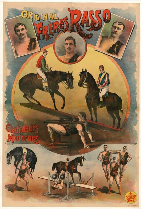Original frères Rasso, gladiateurs modernes as a canvas print